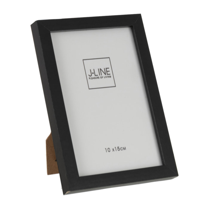 J-Line cadre photo Basic - bois - noir - extra small - 4 pièces