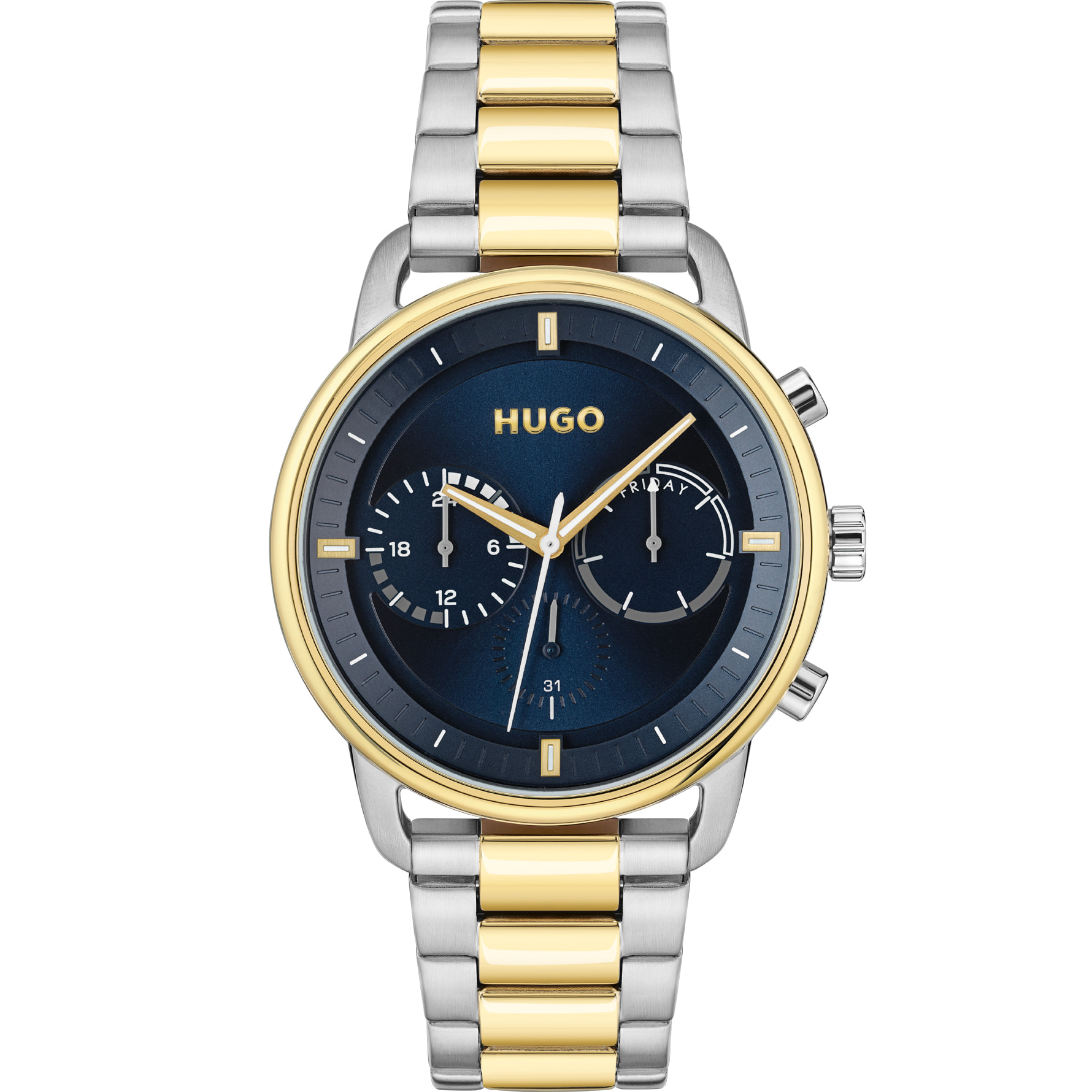 Reloj Hugo 1530235 Hombre Analogico Cuarzo con Correa de Acero inoxidable