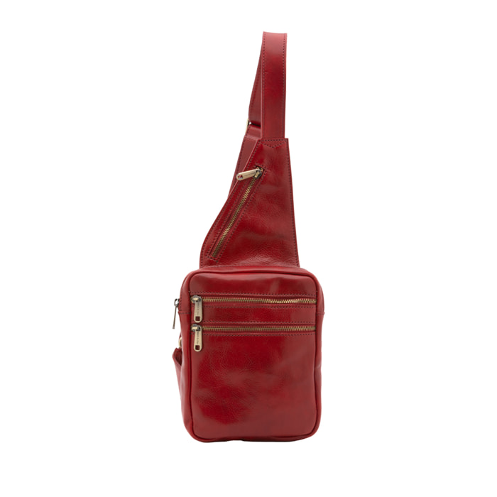 Borsa a tracolla  da uomo In Vera pelle Made in Italy 17x23x4 cm