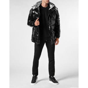 PHILIPP PLEIN Chaqueta larga de plumón SKULL&BONES