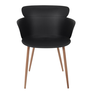 Fauteuil Lorens Noir - Lot De 2