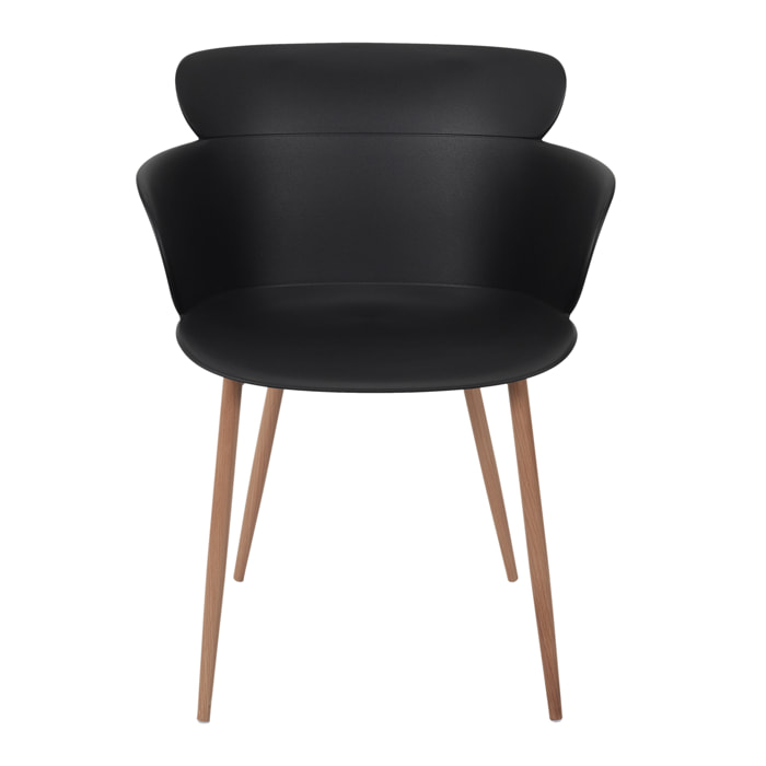 Fauteuil Lorens Noir - Lot De 2