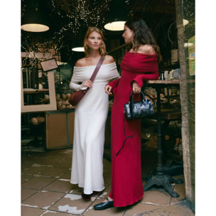 Vestido largo de punto con manga