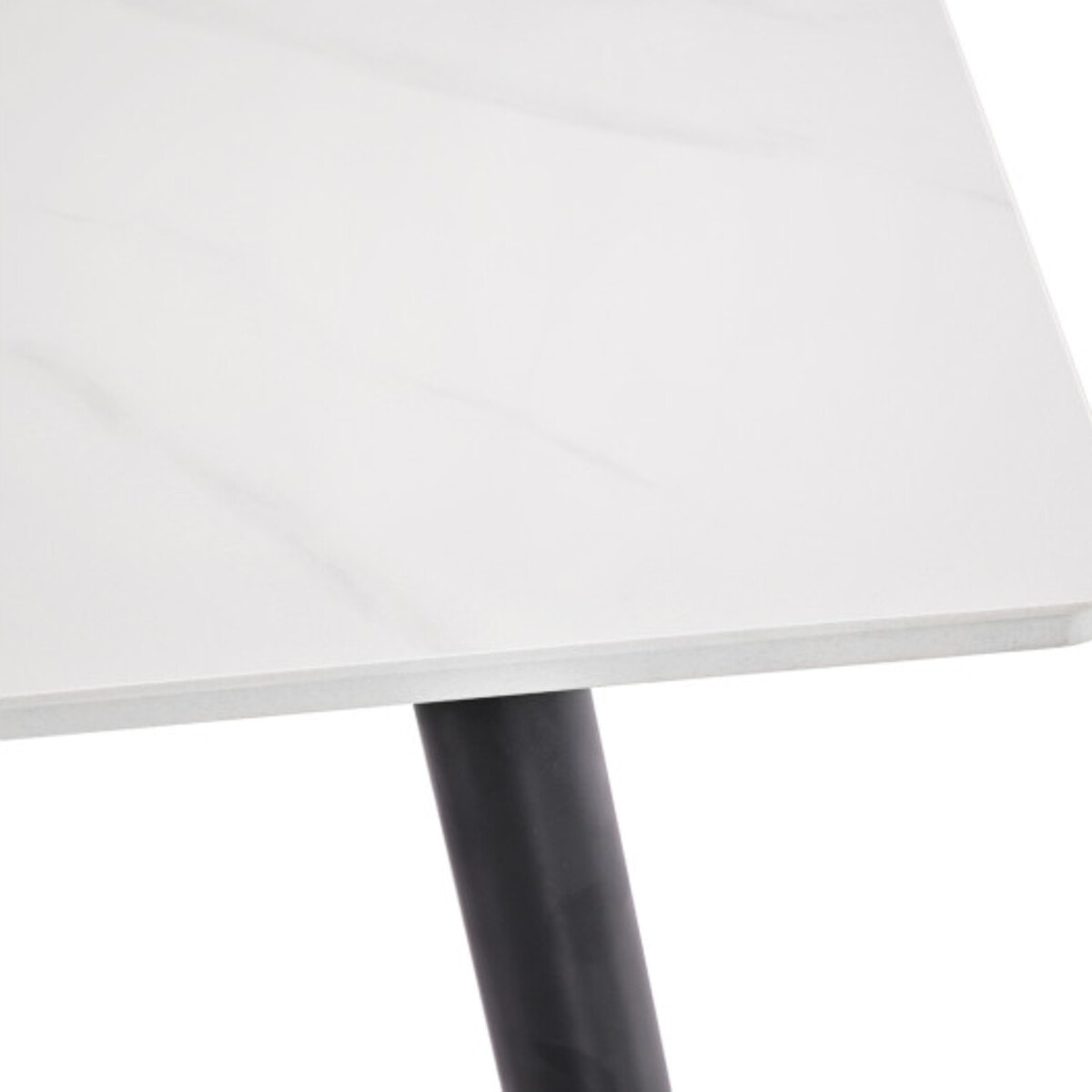 Table basse 120x60cm plateau céramique effet marbre pieds métal - STONE 2