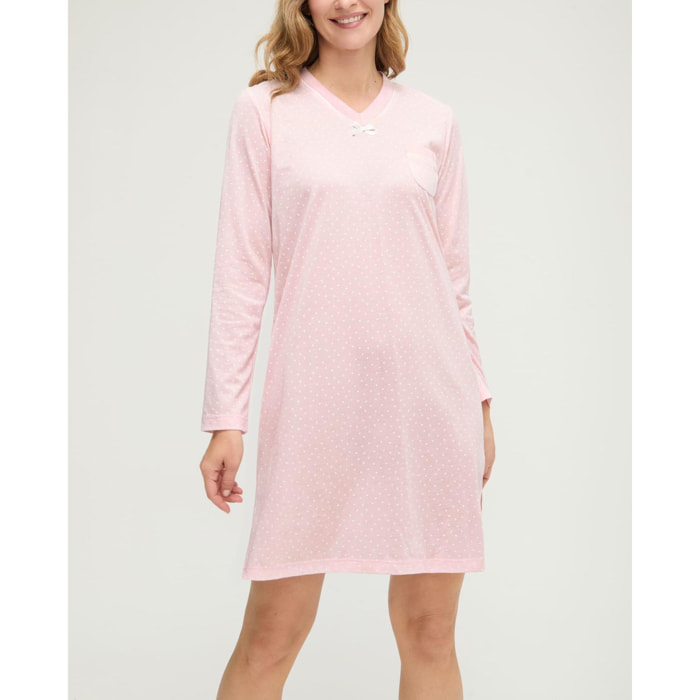 Camisón mujer de pico con corazones