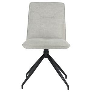 Lot de 2 chaises en tissu beige AREN