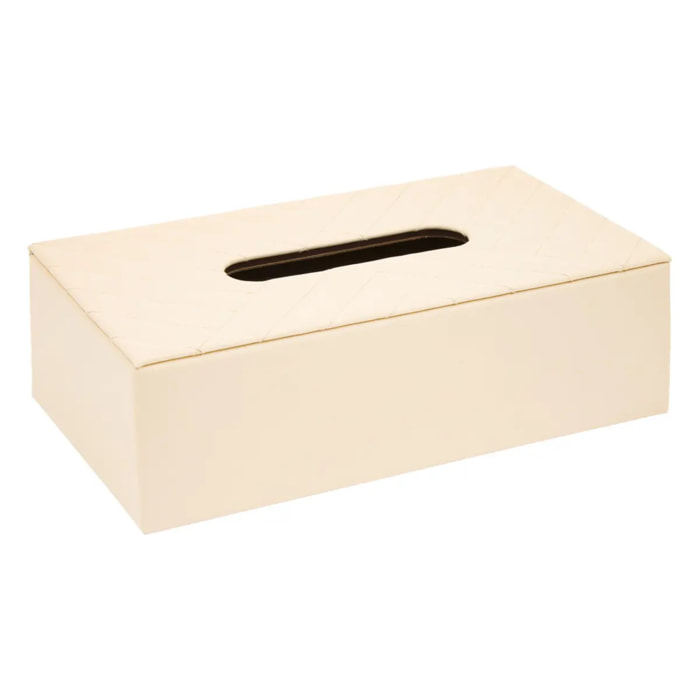 Boîte à mouchoirs Natty rectangulaire 14x25cm blanc