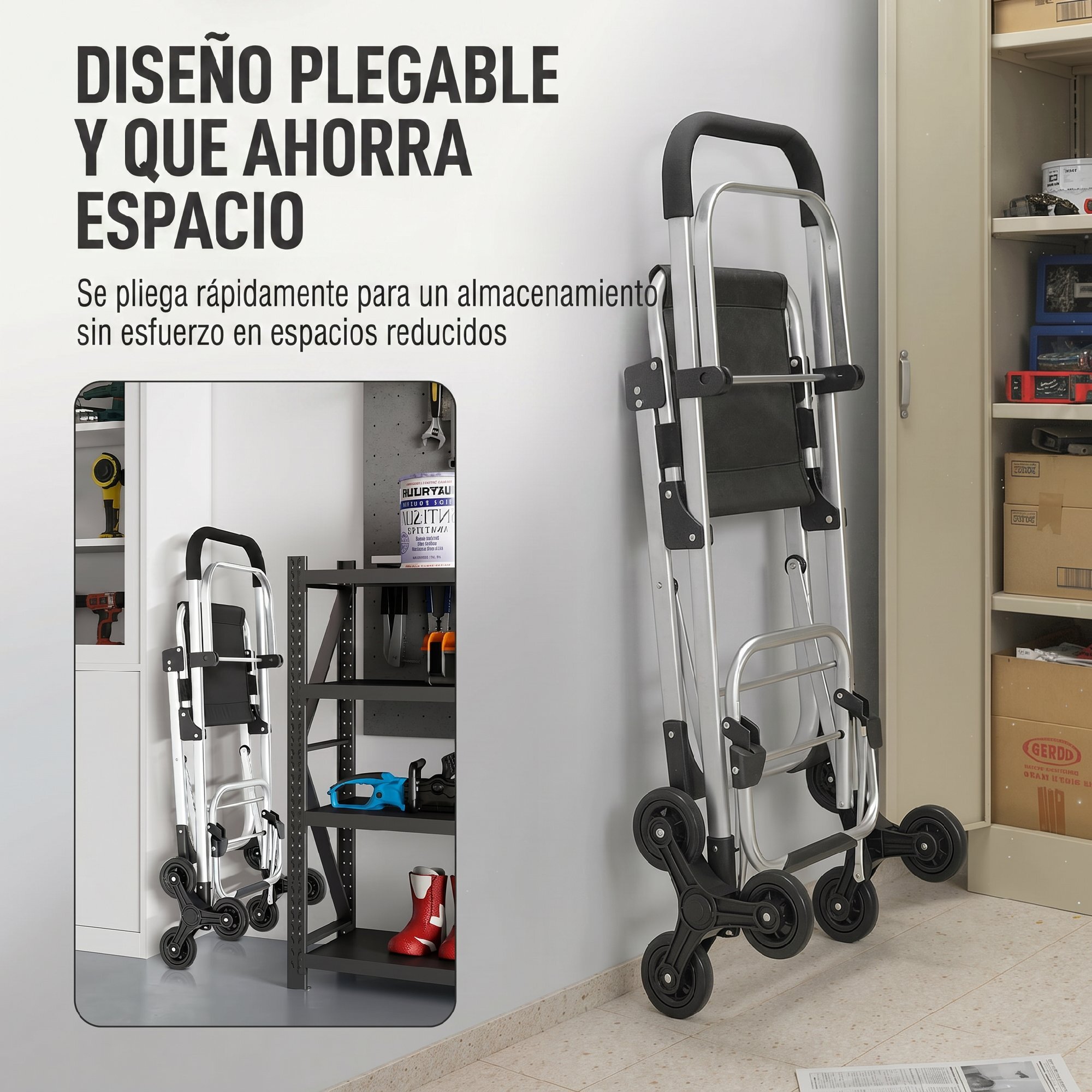 Carrito de Compra Plegable 3 en 1 de 40 L de Aluminio con Asiento Colapsable, Bolsa Térmica Extraíble, Carro de la Compra con 6 Ruedas y Asa Ajustable, para Supermercado, Negro