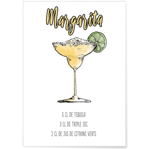 Affiche Cocktail Margarita