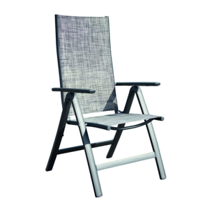 Lot de 2 fauteuils aluminium et toile PVC JAZZI