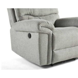 Jasmin - fauteuil relax électrique - en tissu - Gris clair