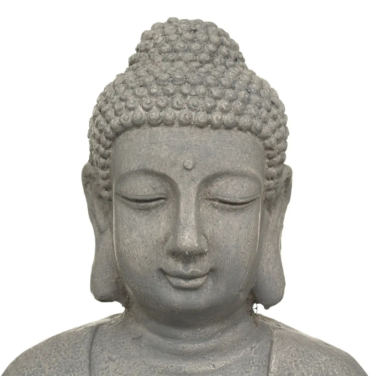 Lampe solaire "Bouddha" - gris ardoise H43 cm