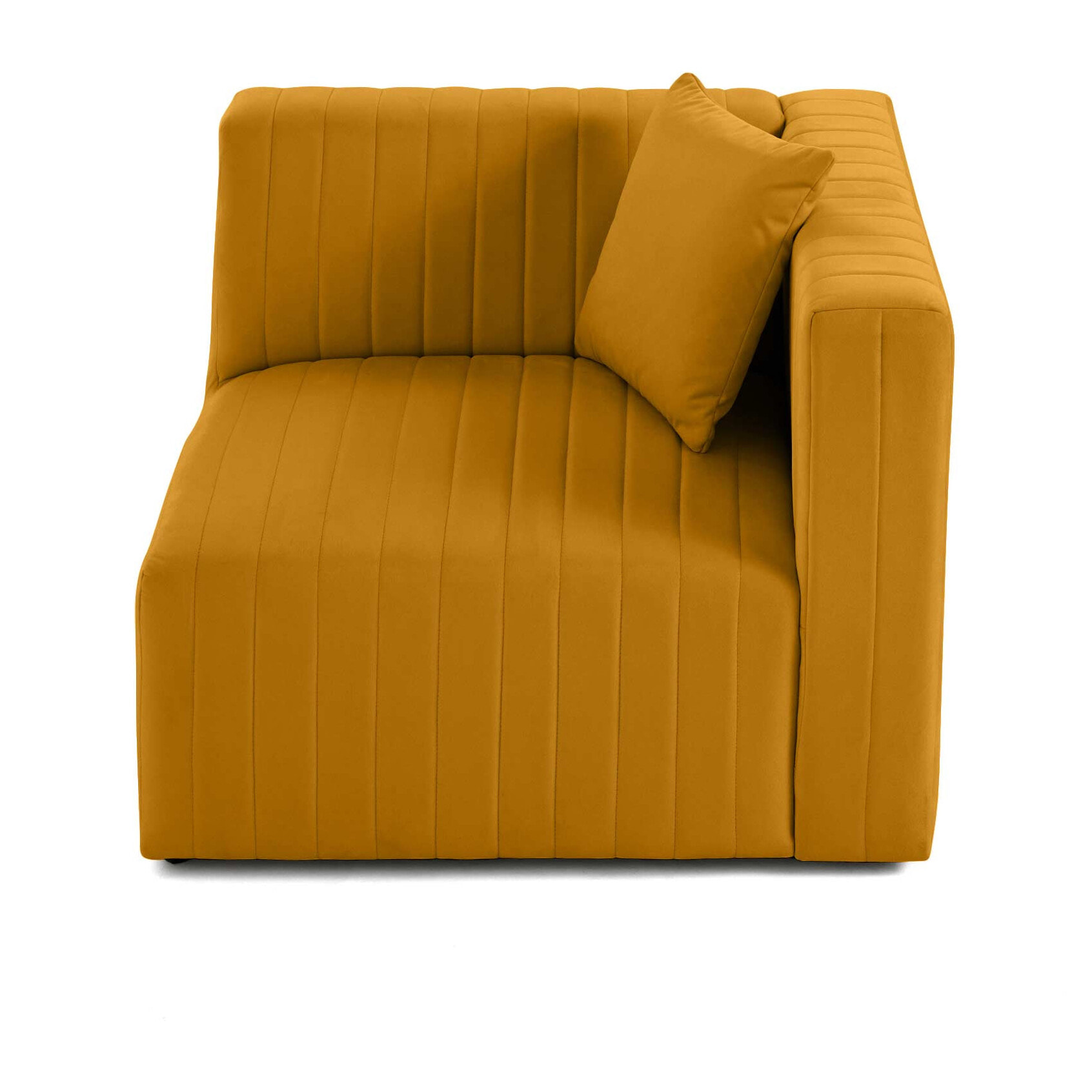 Nova - module d'assise droit - en velours - Jaune