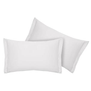 Coppia federe a due volant tinta unita bianco