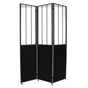 Paravent "Atelier" - métal & verre trempé H170 cm