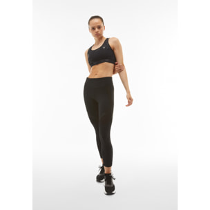 Leggings SuperFit 7/8 con nastro logato e inserti in mesh