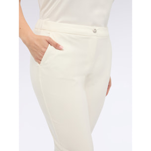 Fiorella Rubino - Pantaloni New York in punto Milano - Bianco