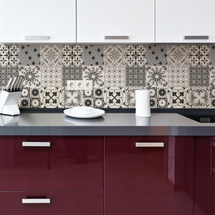 Stickers muraux - Sticker Mural Carrelage adhésif Cuisine Salle de Bain - 9 STICKERS CARRELAGES AZULEJOS IVOA