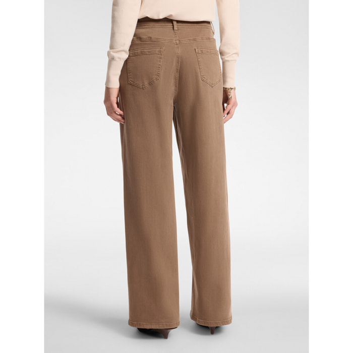 Elena Mirò - Pantaloni wide leg - Marrone