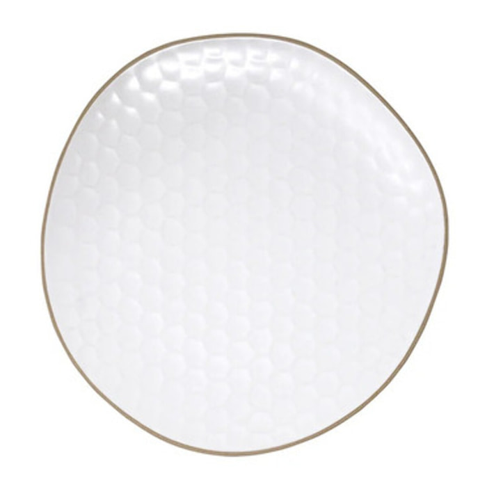 Set 6 piatti da frutta Impronte in stoneware