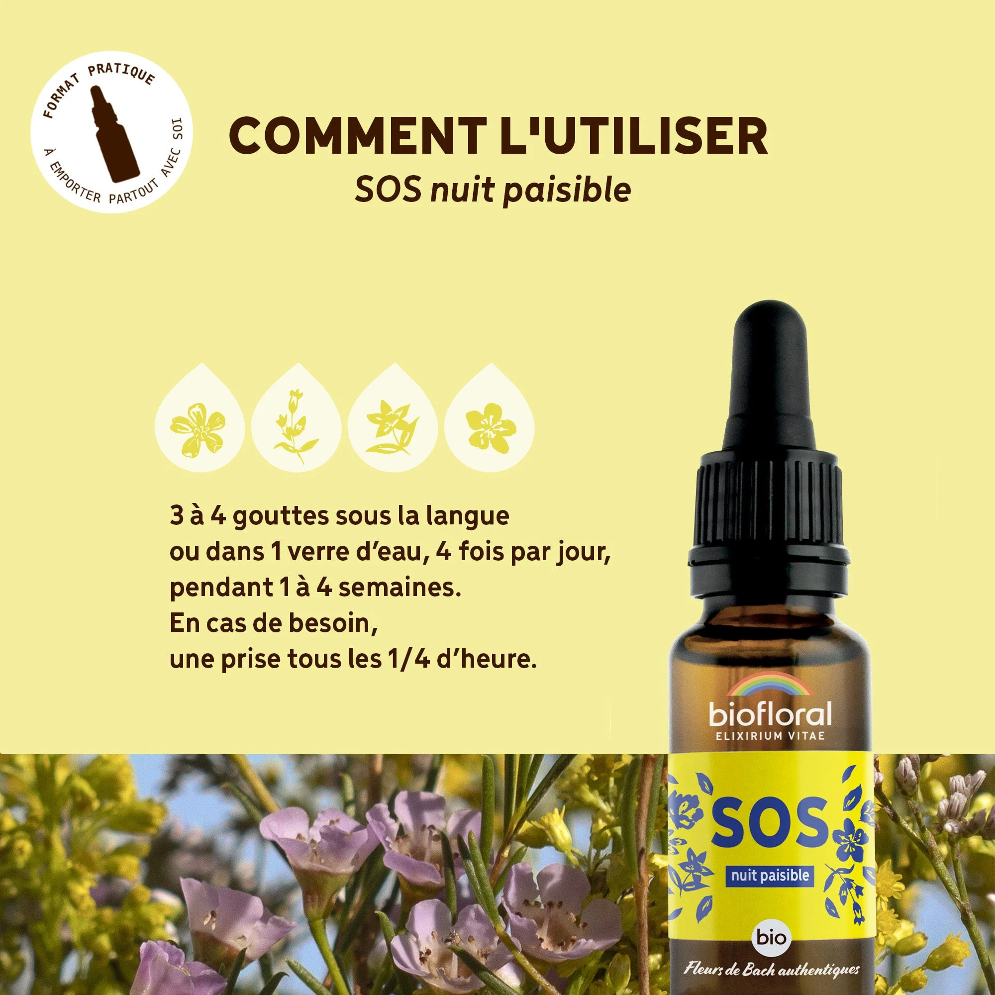 Biofloral - SOS Secours Nuit Paisible - Bio - 20 ml