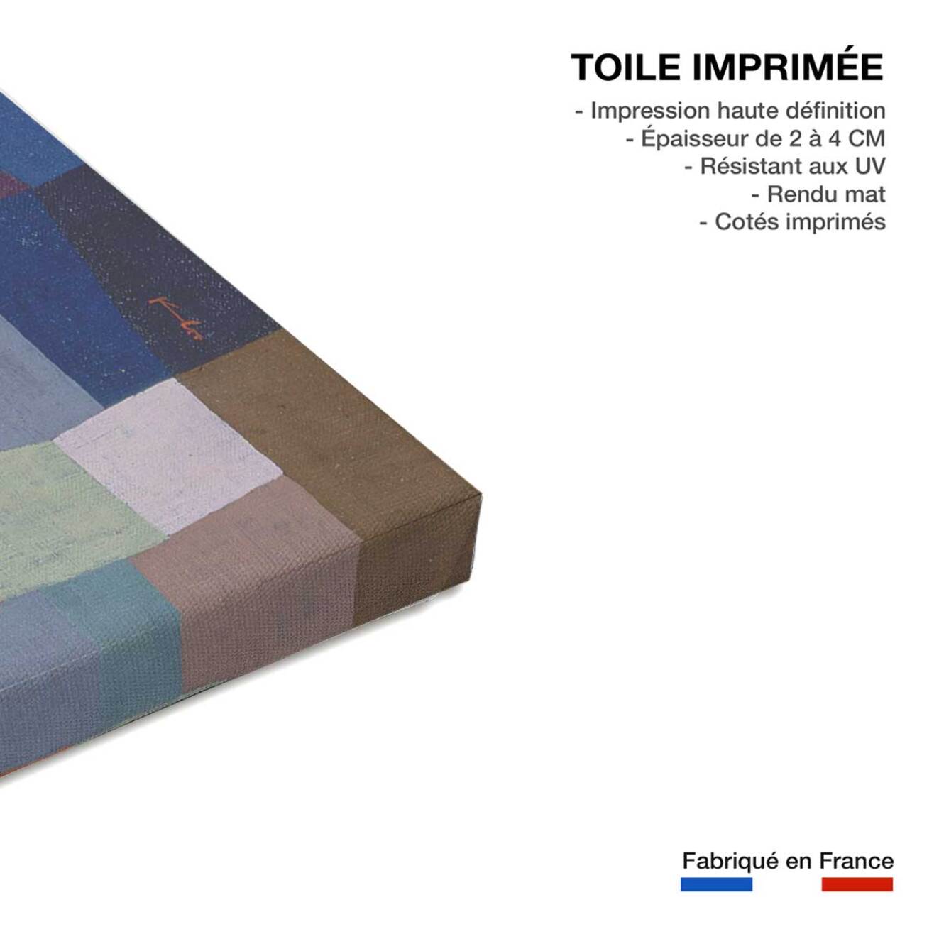 Tableau d'art classique Paul Klee Feu par Pleine Lune Toile imprimée