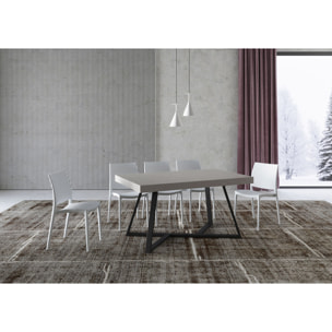 Tavolo allungabile 90x140/400 cm Booster cashmere gambe antracite