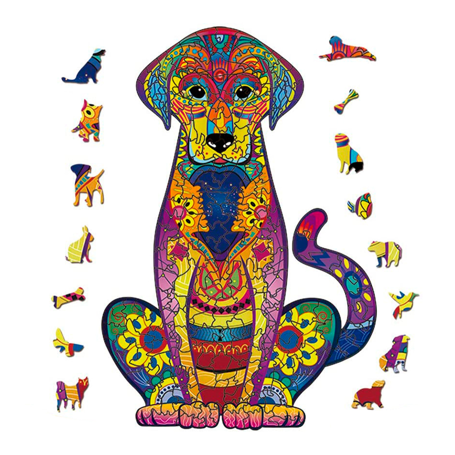 Puzle de Madera con diseño de Perro. 200 piezas.