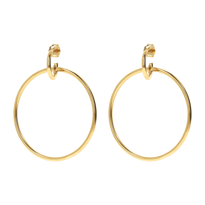 Orecchini Pendenti a Cerchio Golden