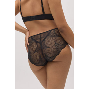 Mutandine a vita alta in pizzo nero