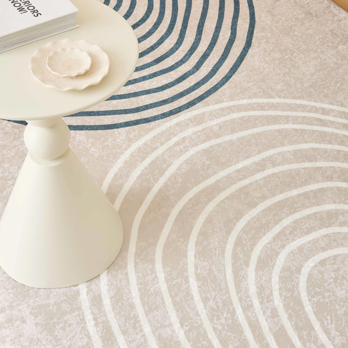 GREGE - Tapis lavable motif arc - Beige