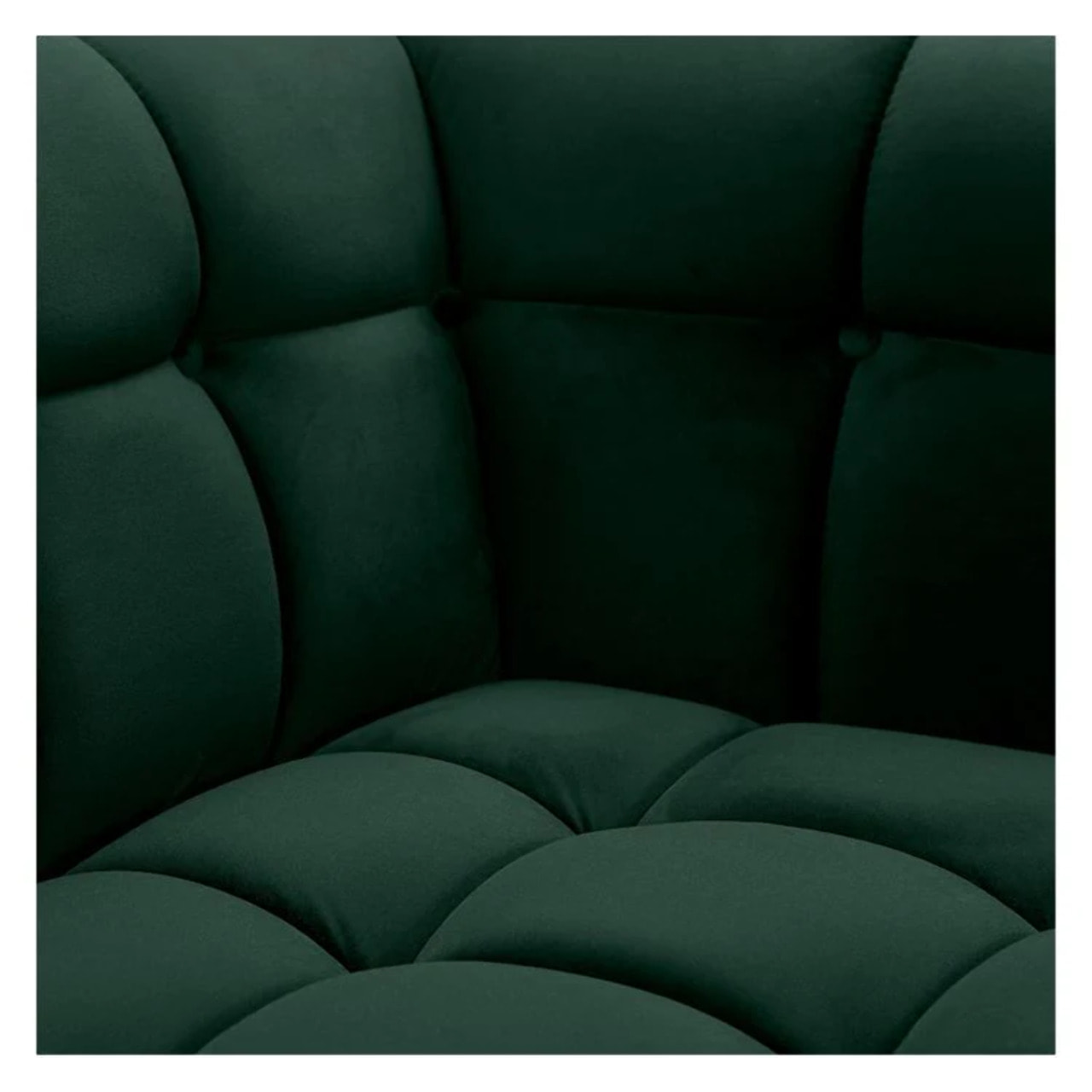 Ensemble canapé et fauteuil en velours vert 4 places - Mona