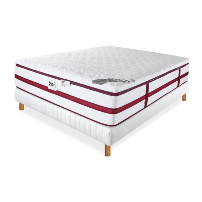 ENSEMBLE LE SOUVERAIN - Matelas 2 Places + 1 Sommier