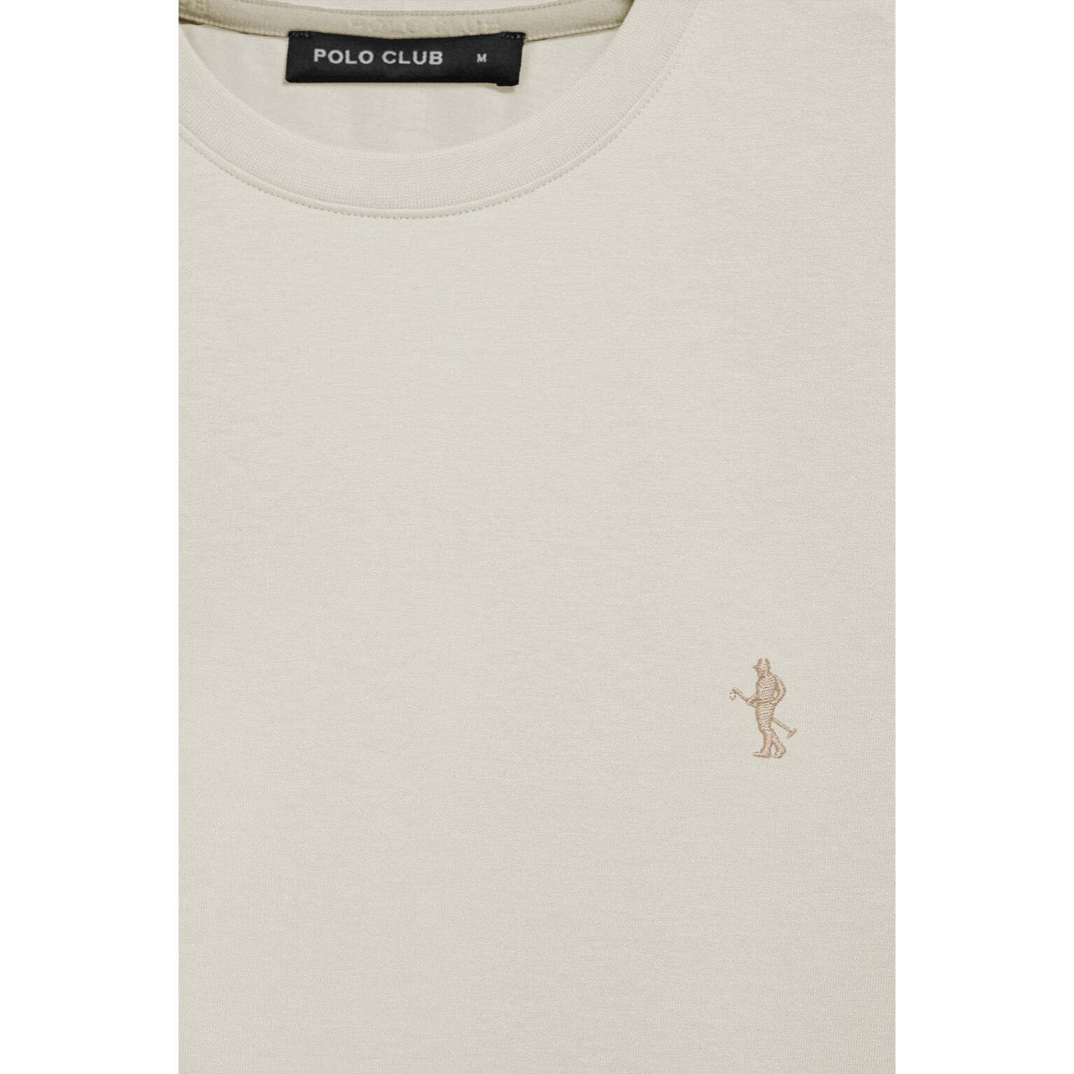Camiseta color crudo básica de cuello redondo y bordado Rigby Best