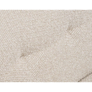 Lola - fauteuil en tissu texturé - accoudoirs en chêne massif FSC  100% - Beige