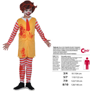 Travestimento Costume Halloween Horror Clown Boy Bambino