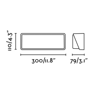 HALF LED Lampe applique noire