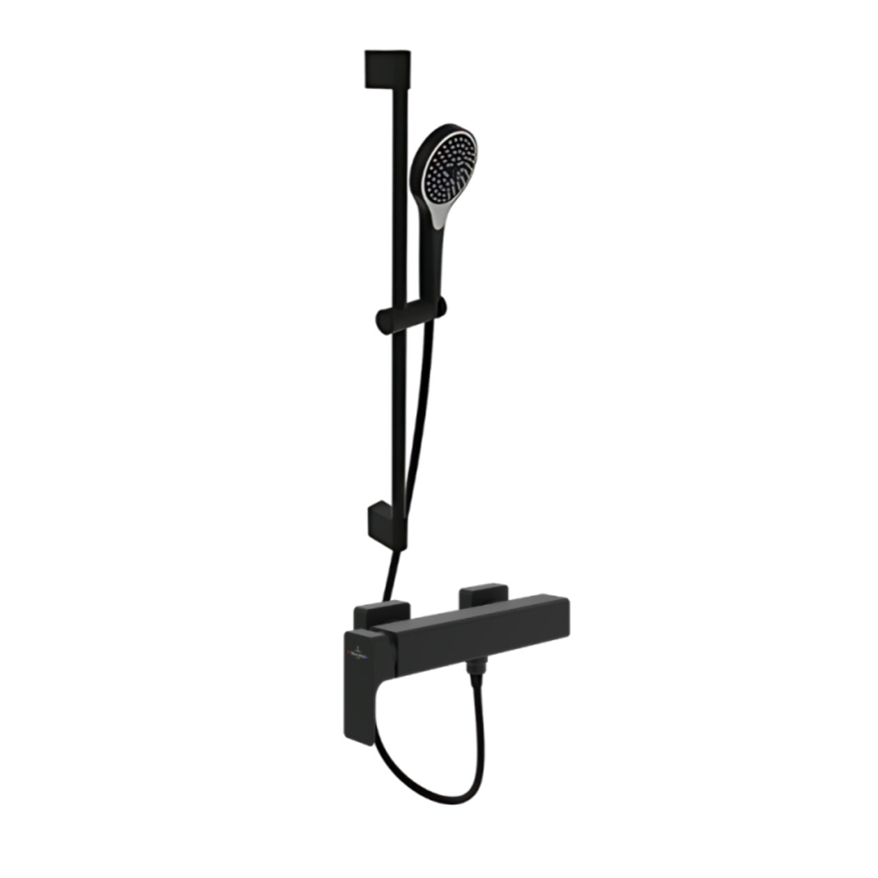 Mitigeur mécanique douche Subway 3.0 Chrome + Ensemble de douche Verve Showers 3 jets Noir mat