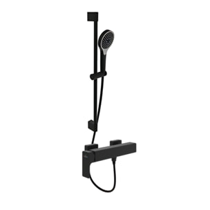 Mitigeur mécanique douche Subway 3.0 Chrome + Ensemble de douche Verve Showers 3 jets Noir mat