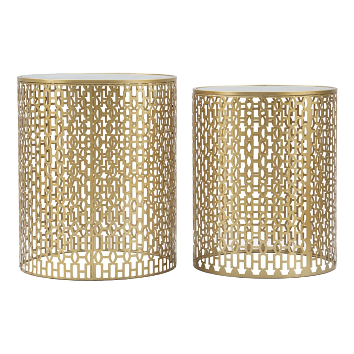 TAVOLINETTI COPPIA OBLIN CM Ø 41X50-37,5X47