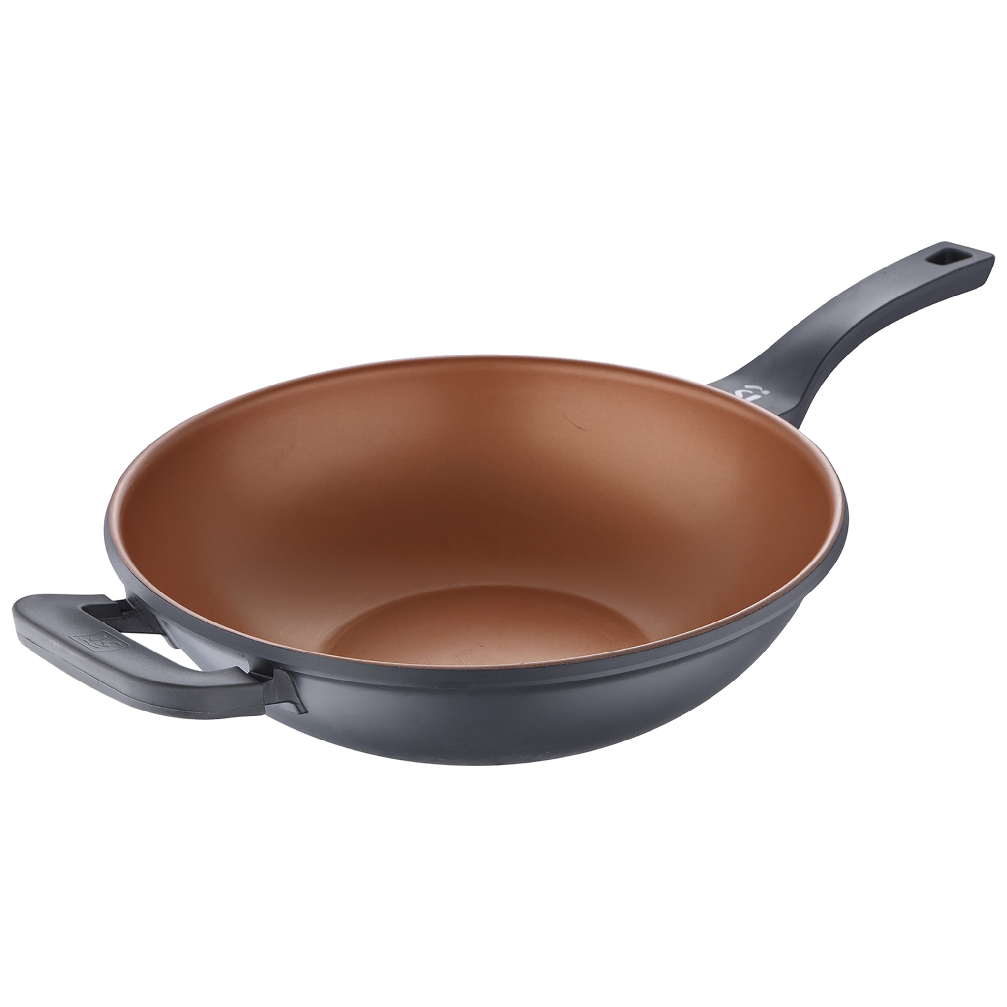 Wok 32 x 9,5 cm San Ignacio Bronze en aluminio fundido apto para induccion