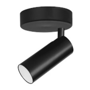 Forlight Foco LED Integrado Negro Prismatizado - Iluminación Moderna para Hogar - Acero y Policarbonato Duradero - Serie Logos Single 4000K