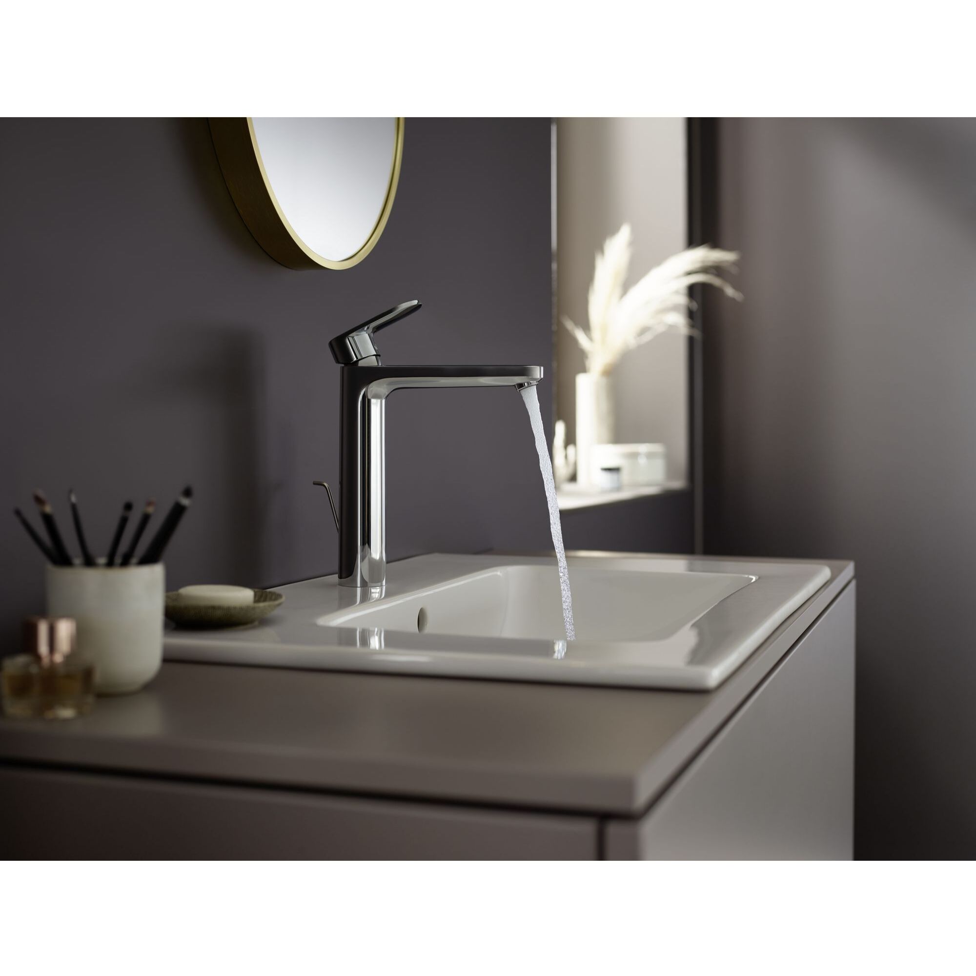 Vernis Blend Mitigeur de lavabo 190 avec tirette et vidage métallique chromé