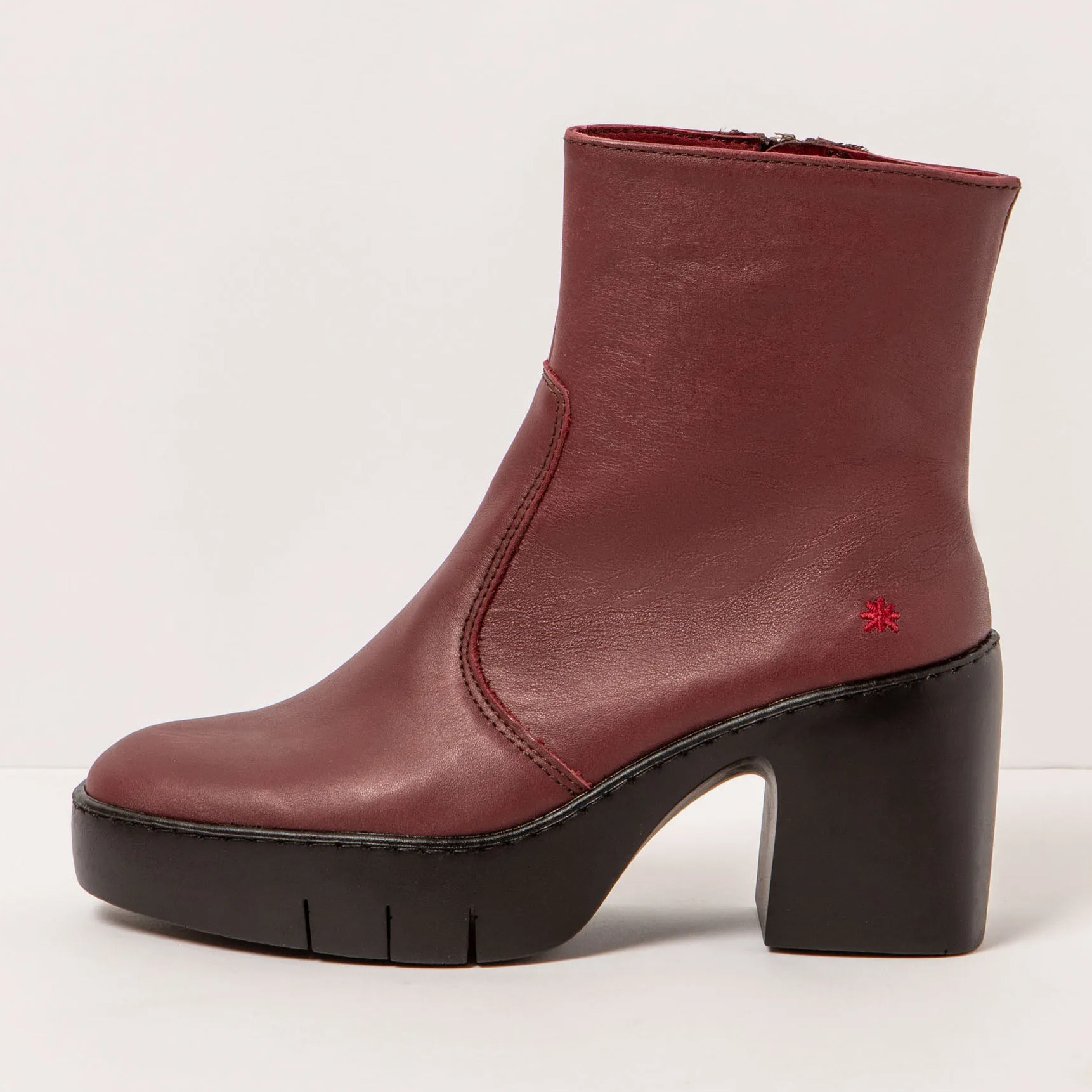Botines con tacón 1656 NAPPA BURDEOS/SOFIA color Burdeos