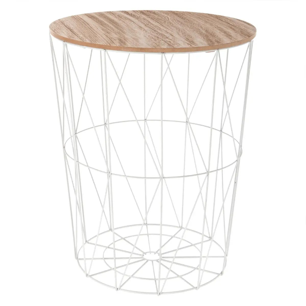 Table d'appoint "Kumi" blanc D47cm