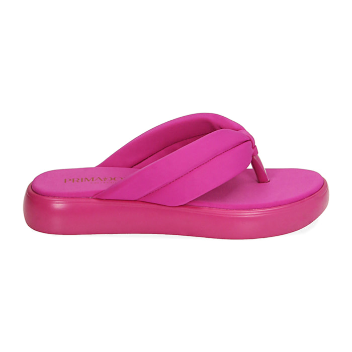 Chanclas tipo flip-flop fucsias de nylon