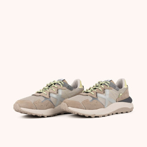 MUNICH SHIBUYA 37 Sneakers Diseño Elegancia Deportiva Beige, Gris y Amarillo