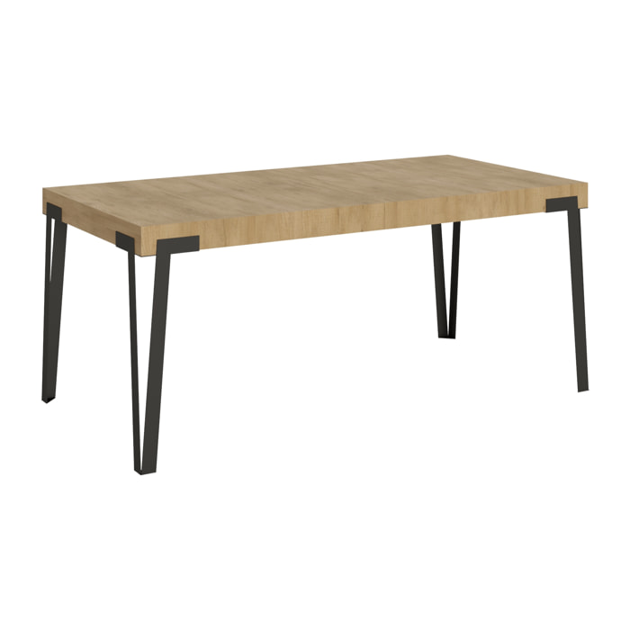 Table extensible 90x180/284 cm Rio Chêne Nature cadre Anthracite