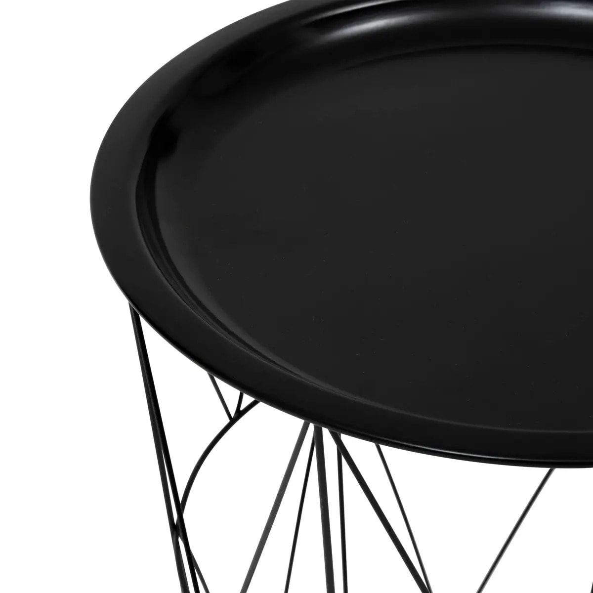 Table d'appoint "Kumi" noir 40x37x37cm