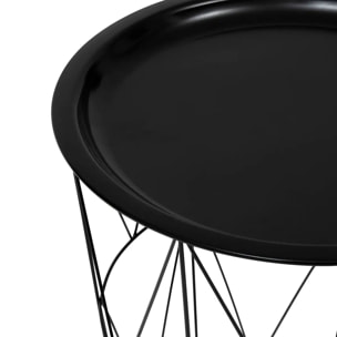 Table d'appoint "Kumi" noir 40x37x37cm